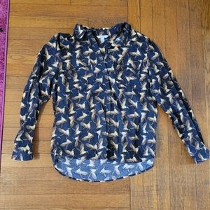 L.L.Bean Signature Button Down Shirt Birds